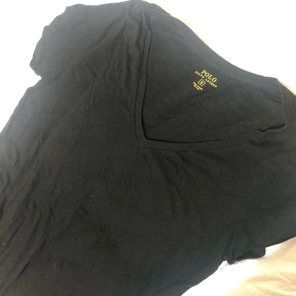 Polo Black V neck T